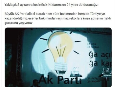 Erdoğan: AK Parti İktidarının 24. Yılına Sayılı Günler Kaldı